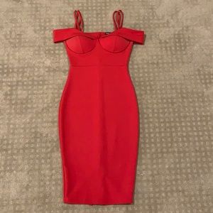 Sexy Red Boohoo Dress